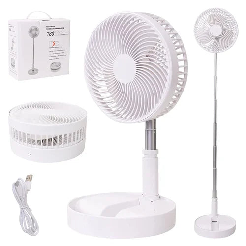 Foldable Desk Fan Pedestal Stand Floor Fan Adjustable Height, 300 mm, 16 Inch